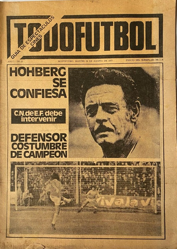 Todofútbol, Semanal, Fútbol Uruguayo Nº 27 Agosto 1977  Ez2c