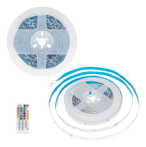 2 Tiras De Luces Led 5050 De 7,5 M, Luz Musical Con Control