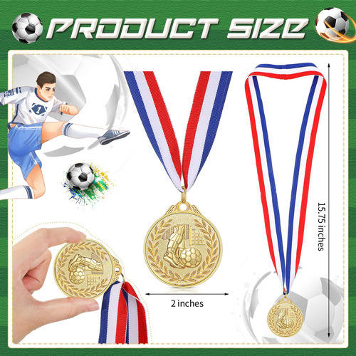 Set De 24 Medallas De Oro De Estilo Medallas De Fútbol