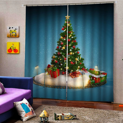 ' Paneles De Cortina De Navidad Cortinas De Ventana - (árbol