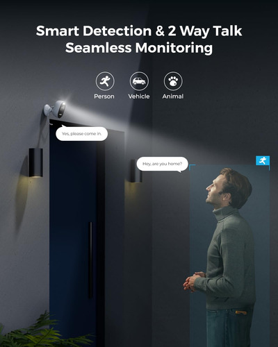 Reolink Wireless Outdoor Security Camera Lumus 2k, Upgrad...