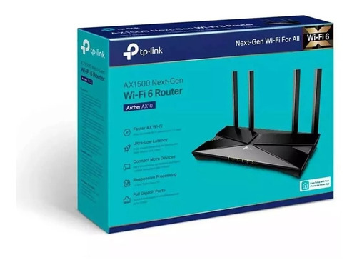Imagen 8 de 9 de Router Wifi 6 Tp-link Archer Ax10 V2.0 Negro 220v