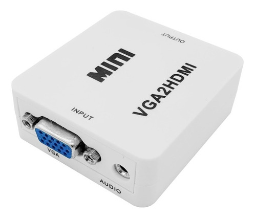 Adaptador Conversor Hdmi X Vga Com Áudio + Cabo P2