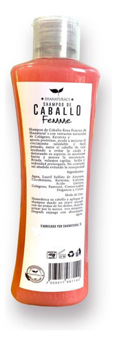 Shampoo Colágeno Keratina Cafeina 500ml Sin Sal Sin Sulfatos