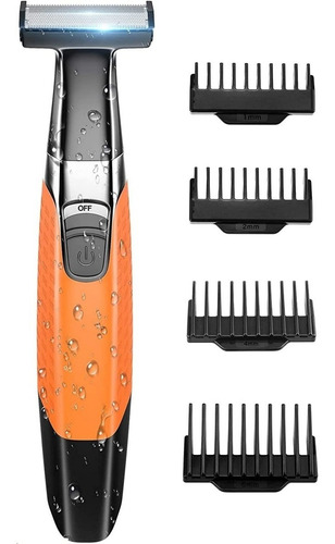 Kemei Km-1910 Barbeador Laranja Sem Fio Usb 3w Laranja