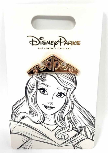 Pin Tiara Corona Aurora Bella Durmiente Disney Parks