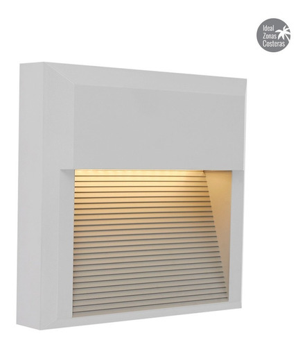 Lámpara Para Muro Cuadrada Exterior 9,6w Luz Cálida