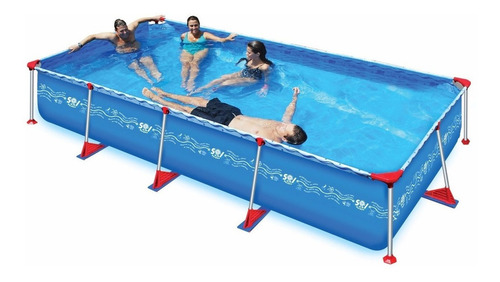 Pileta estructural rectangular Sol de Verano Sol 450 con capacidad de 7800 litros de 4.4m de largo x 2.2m de ancho