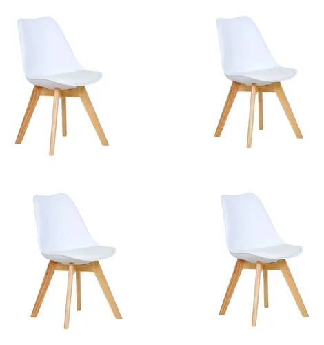 Silla Eames Pack 4 Unidades Acolchonada Calidad Premium