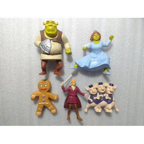 Paquete Juguetes Shrek- Mcdonald's- 5 Pzs