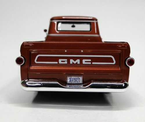 Gmc 100 1958 Fleetside Motormax Diecast Escala 1:24 Color Café