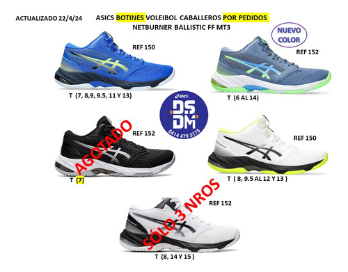 Zapatos Asics Originales Voleibol Damas Y Caballeros