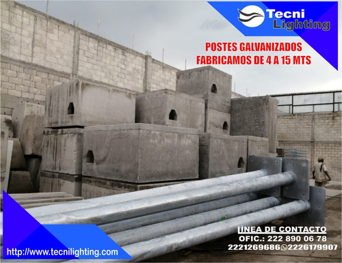 Imagen 6 de 6 de Postes Galvanizados Para Alumbrado Público