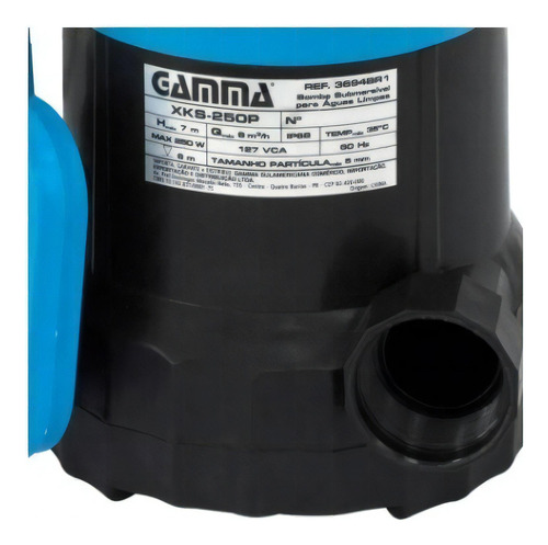 Bomba Submersível 250w Para Água Limpa 3694/br Gamma 110v