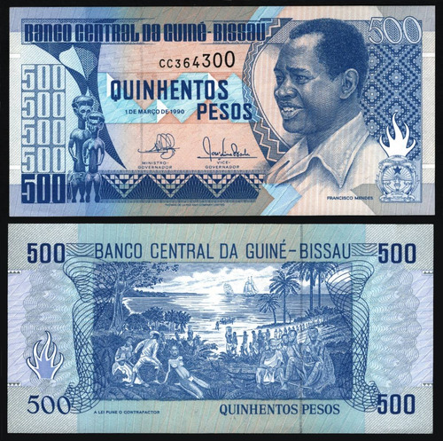 Guinea Bissau Billete Del Año 1990 De 500 Pesos Sin Circular