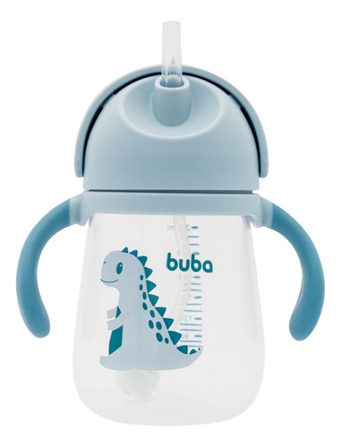 Imagem 7 de 8 de Copo Com Canudo Infantil De Transição 240ml Alça Dino - Buba