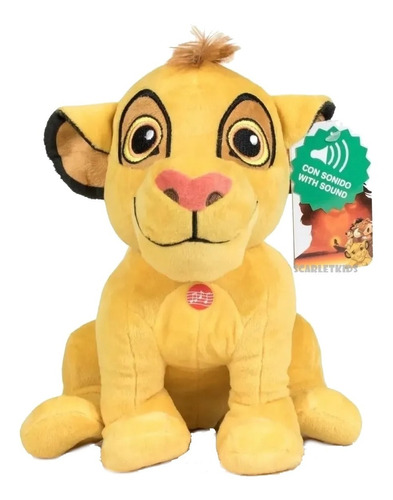 El Rey Leon Simba Peluche Con Sonido Original Disney 30 Cm