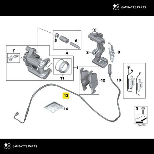 Sensor De Balata Trasero Bmw F30 330i Sedan Modelo 2014
