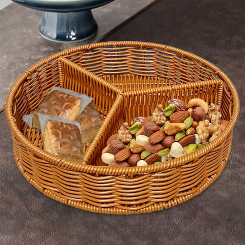 Cesta De Frutas De Ratán Bandeja De Pan Bande 28 Cmx6cm