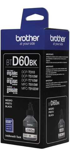 Tinta Para Impresora Brother Btd60bk Color Negro De 108 Ml