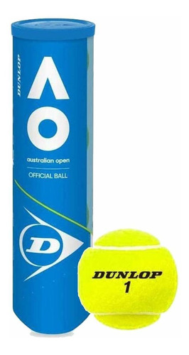 Dunlop Australian Open Ao Pelota Tenis Extra Resistente Para