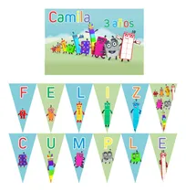 Comprar Numberblocks Cartel Y Banderin Decoracion Cumpleaños Poster
