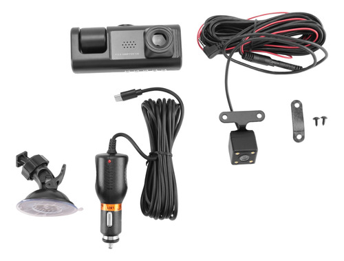 2 Dvr Para Coche Con 3 Lentes De Cámara, 3 Canales, Dash Hd