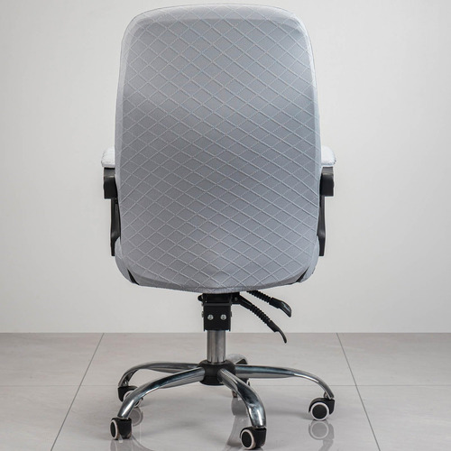 Funda Elástica Universal Para Silla De Oficina Gris Claro L