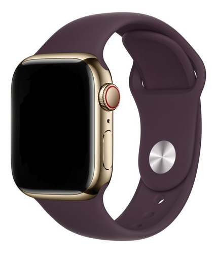 Pulseira De Silicone Para Apple Watch 42/44/45mm Dark Cherry