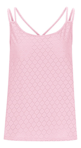 Blusa Casual Sin Mangas De Moda Para Mujer Con Cuello