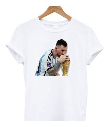 Remera Subli/ Messi / Mundial 22/ Argentina / Copa / Beso