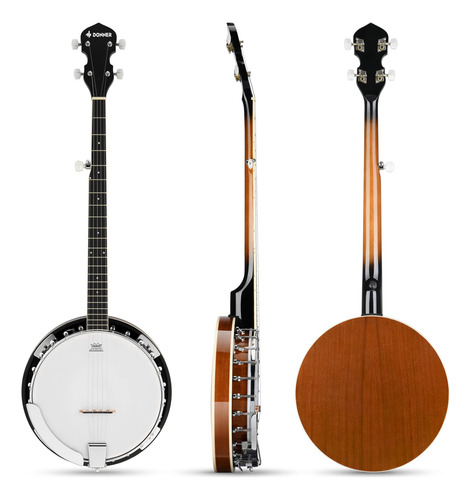 Banjo Donner Dbj-200 Banjolele Tenor De 5 Cuerdas, Tamaño Co