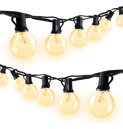 Guirnalda De Luces 25 Focos Vintage Impermeable 7.6m Iforu