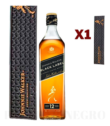 Combo Johnnie Walker Black Label 750ml + Esterilla Black