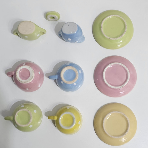 Accesorios De Muñecas - Set De 3 Juegos De Te De Porcelana (Usado)