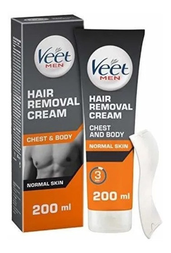 Veet For Men Crema Depilatoria Piel Normal 200 Ml + Espátula