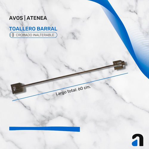 Imagen 4 de 10 de Accesorios Baño 6 Piezas 100% Metal Minimalista Avos Atenea