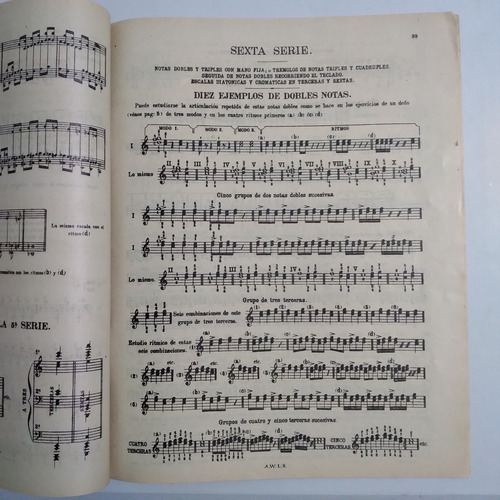 Ritmo De Los Dedos Libro Antiguo, Ejercicios Técnicos, Piano (Usado)