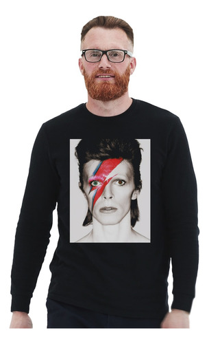 Polera Ml David Bowie Face Lightning Pop Impresión Directa