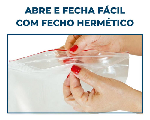 Sacos Plásticos Tipo Ziplock Nº08 17x24cm Com 200 Saquinhos
