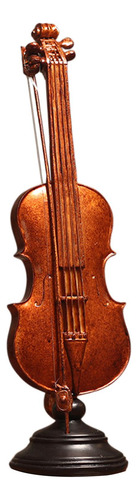 Estatuilla De Instrumento Musical Con Base Violín Ornamento