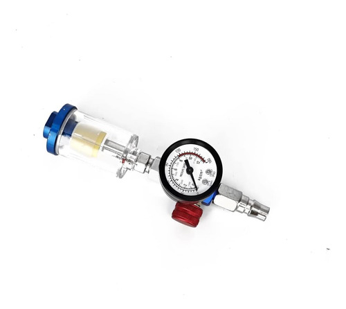 Hvlp Spray Air Pressure Regulator Pressure Gauge 1/4  Mini