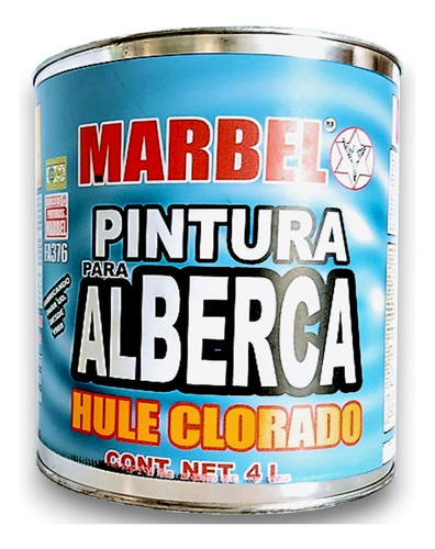 Pintura Para Alberca Bote De 4 Litros Color Azul + Fuerte