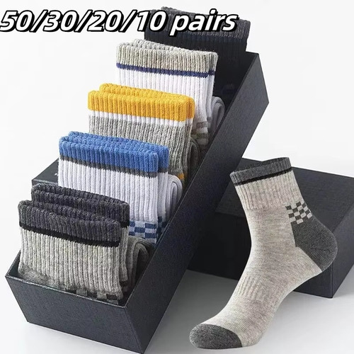 10 Pares De Calcetines A Media Pantorrilla Para Hombre Que A