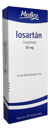 Losartán Comprimidos 50 Mg, 30 Comprimidos