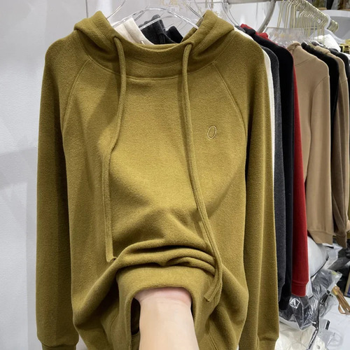 Sudadera Casual De Manga Larga Con Capucha Térmica Para Muje