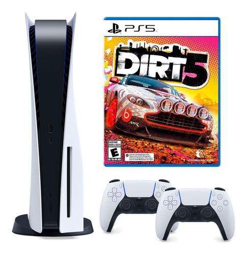 Consola Ps5 Con Lector De Discos + Dirt 5 + Mando Blanco Ps5