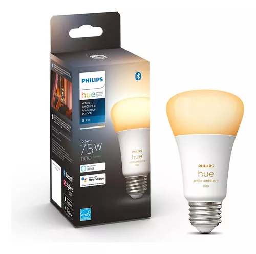 Bombilla Inteligente Philips Hue White Ambiance A19 De Lúmen