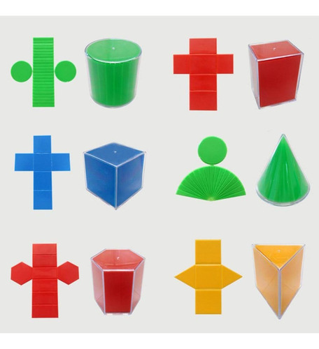 8 Peças De Sólidos Geométricos Geometria Matemática Formas