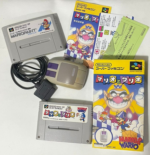 Mario Y Wario + Mario Paint Super Famicom Nintendo (Usado)